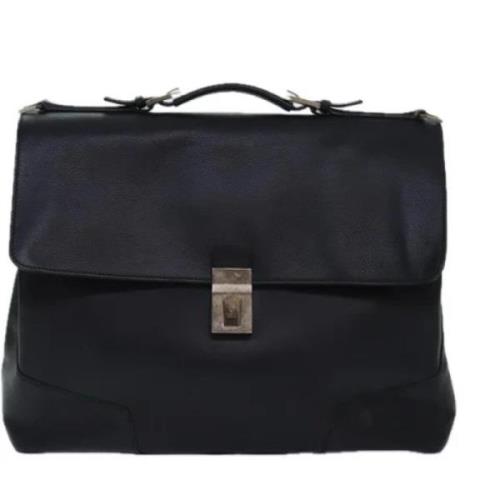 Pre-owned Leather briefcases Gucci Vintage , Black , Heren