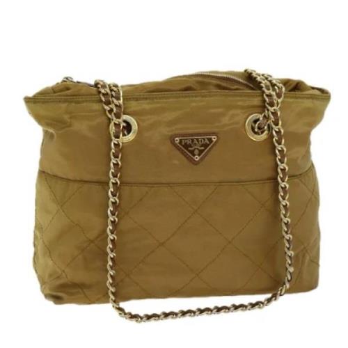 Pre-owned Nylon prada-bags Prada Vintage , Beige , Dames