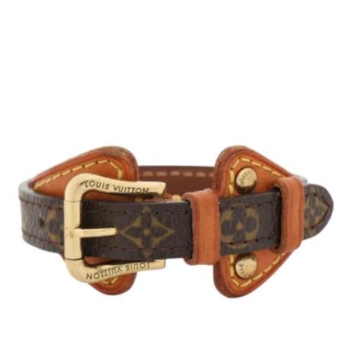 Pre-owned Fabric bracelets Louis Vuitton Vintage , Brown , Dames