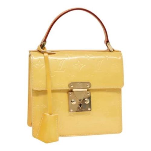 Pre-owned Leather handbags Louis Vuitton Vintage , Yellow , Dames