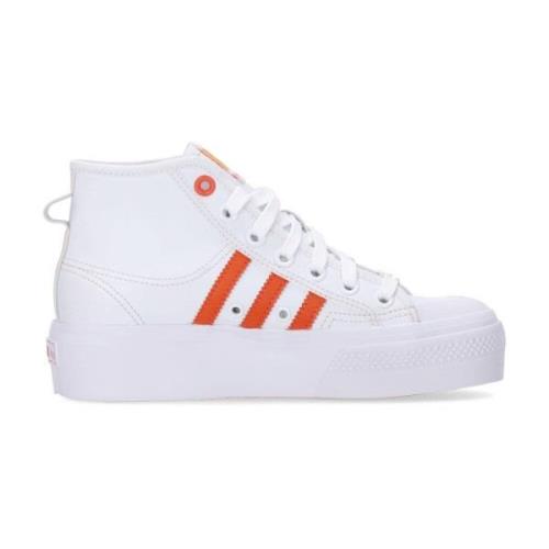 Platform Mid High-Top Sneaker Orange Adidas , White , Dames