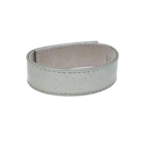 Pre-owned Leather bracelets Louis Vuitton Vintage , Gray , Dames