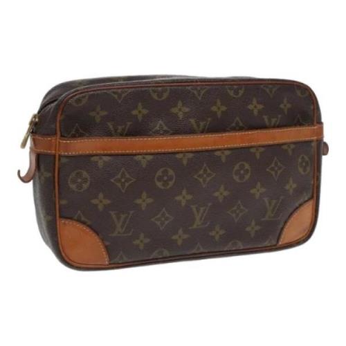 Pre-owned Canvas clutches Louis Vuitton Vintage , Brown , Dames