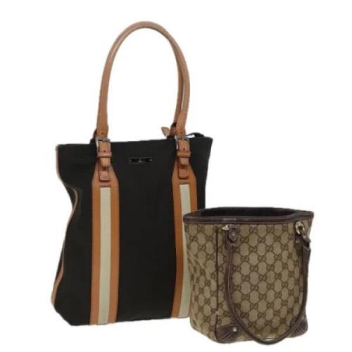 Pre-owned Canvas gucci-bags Gucci Vintage , Brown , Dames