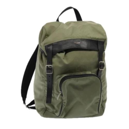 Pre-owned Canvas backpacks Yves Saint Laurent Vintage , Green , Dames