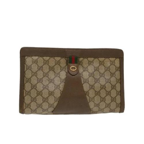 Pre-owned Canvas gucci-bags Gucci Vintage , Beige , Dames