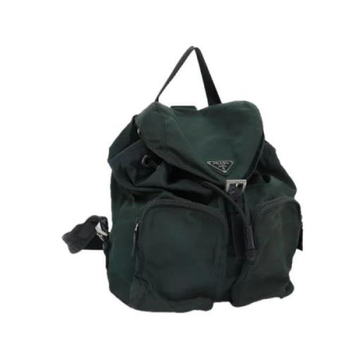 Pre-owned Nylon backpacks Prada Vintage , Green , Dames