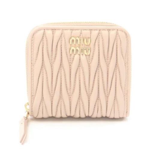 Pre-owned Leather wallets Miu Miu Pre-owned , Pink , Dames