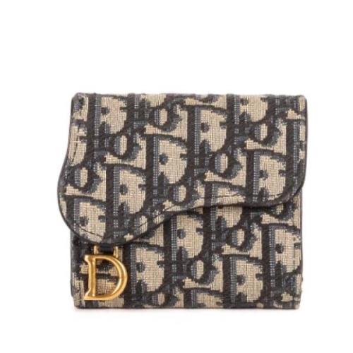 Pre-owned Canvas wallets Dior Vintage , Beige , Dames