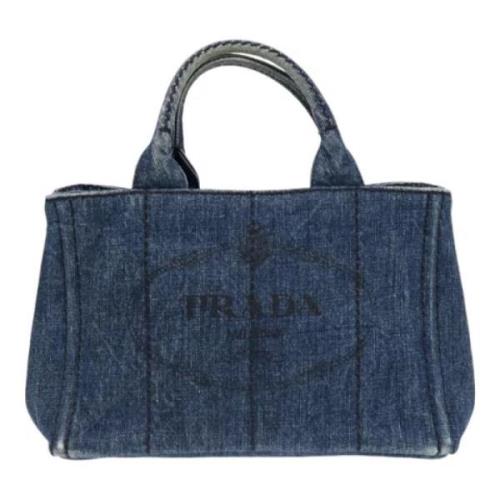 Pre-owned Canvas handbags Prada Vintage , Blue , Dames