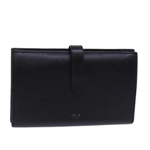 Pre-owned Leather wallets Celine Vintage , Black , Dames