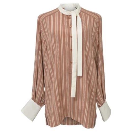 Pre-owned Silk tops Chloé Pre-owned , Brown , Dames