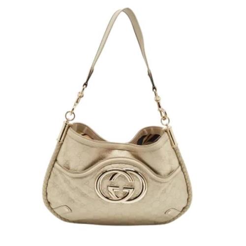 Pre-owned Leather gucci-bags Gucci Vintage , Beige , Dames