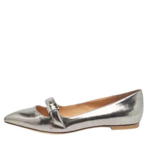 Pre-owned Leather flats Marc Jacobs Pre-owned , Gray , Dames