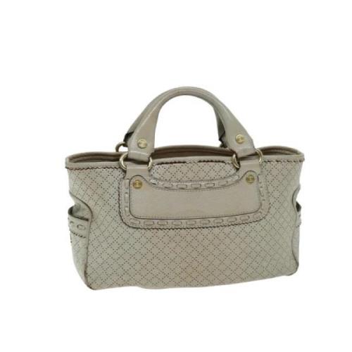 Pre-owned Leather handbags Celine Vintage , Beige , Dames