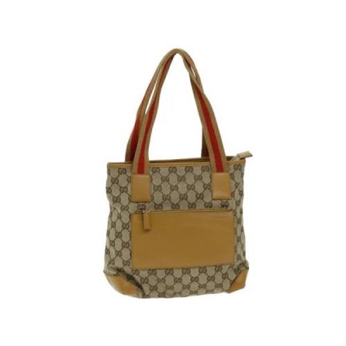 Pre-owned Canvas gucci-bags Gucci Vintage , Beige , Dames