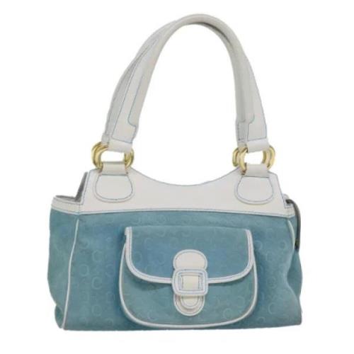 Pre-owned Canvas handbags Celine Vintage , Blue , Dames