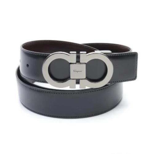 Pre-owned Leather belts Salvatore Ferragamo Pre-owned , Black , Dames