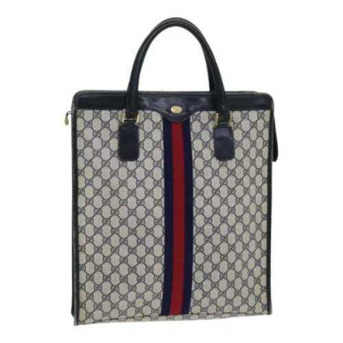 Pre-owned Leather gucci-bags Gucci Vintage , Blue , Dames