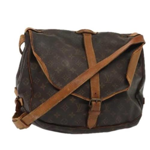 Pre-owned Canvas louis-vuitton-bags Louis Vuitton Vintage , Brown , Da...