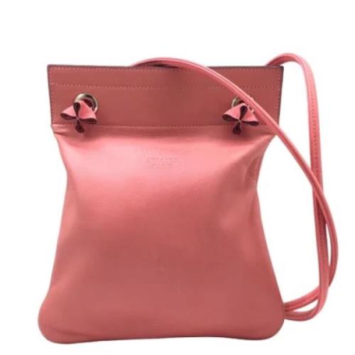 Pre-owned Leather shoulder-bags Hermès Vintage , Pink , Dames