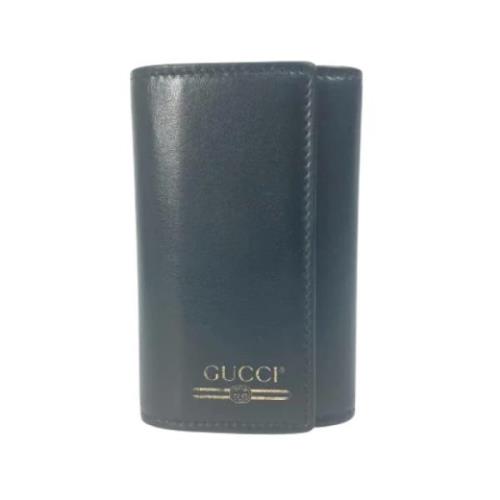 Pre-owned Leather key-holders Gucci Vintage , Black , Dames