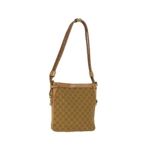 Pre-owned Canvas gucci-bags Gucci Vintage , Beige , Dames