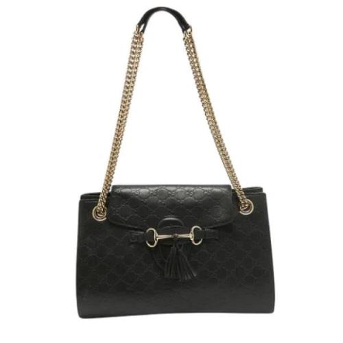 Pre-owned Leather gucci-bags Gucci Vintage , Black , Dames