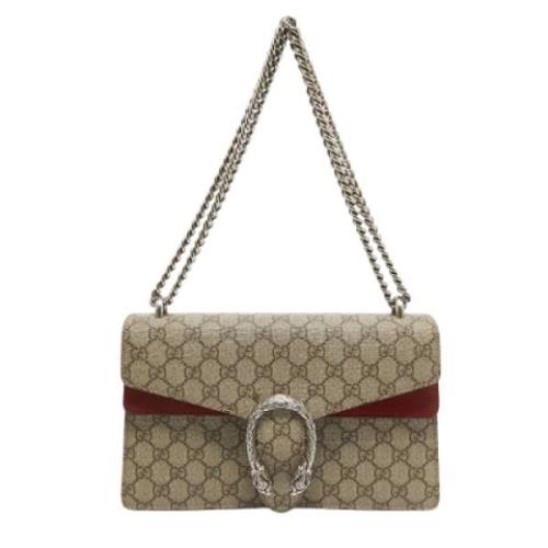 Pre-owned Canvas gucci-bags Gucci Vintage , Beige , Dames