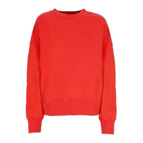 Lichtgewicht Crewneck Sweatshirt Infuse Burnt Rood Puma , Red , Dames