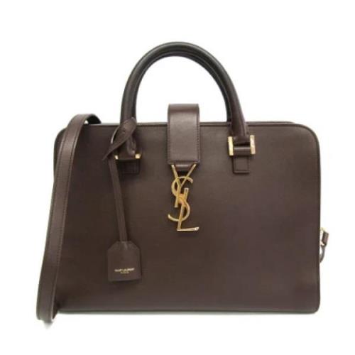 Pre-owned Leather handbags Yves Saint Laurent Vintage , Brown , Dames