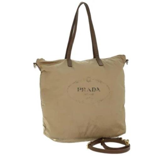 Pre-owned Nylon prada-bags Prada Vintage , Beige , Dames