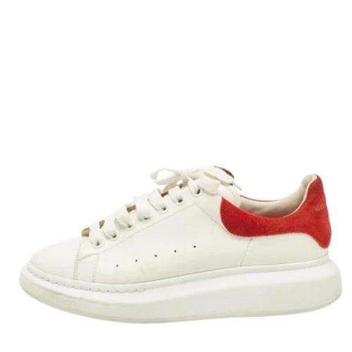 Pre-owned Leather sneakers Alexander McQueen Pre-owned , White , Heren