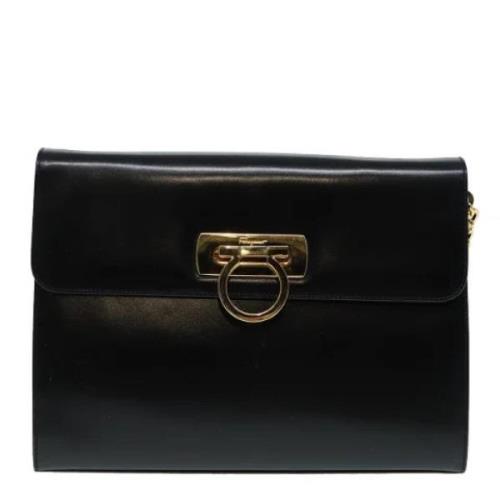 Pre-owned Leather crossbody-bags Salvatore Ferragamo Pre-owned , Black...