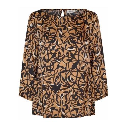 Gedrukte Top & T-shirt 3/4 Mouwen Masai , Brown , Dames