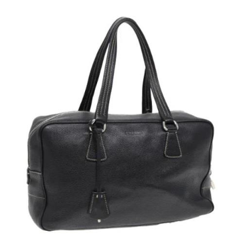 Pre-owned Leather totes Prada Vintage , Black , Dames