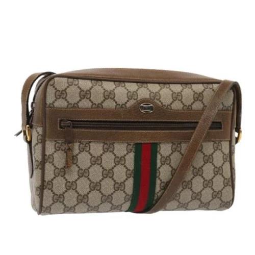 Pre-owned Leather shoulder-bags Gucci Vintage , Beige , Dames