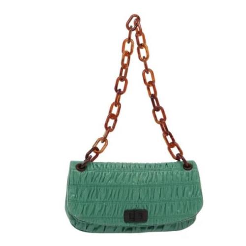 Pre-owned Leather prada-bags Prada Vintage , Green , Dames