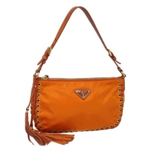 Pre-owned Nylon handbags Prada Vintage , Orange , Dames