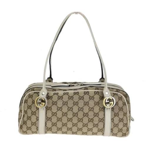 Pre-owned Canvas gucci-bags Gucci Vintage , Beige , Dames