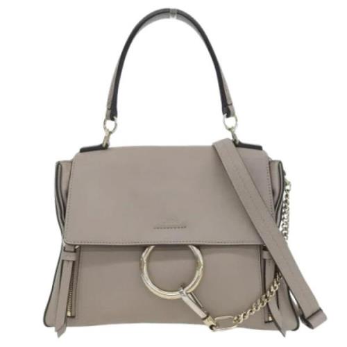 Pre-owned Leather shoulder-bags Chloé Pre-owned , Gray , Dames