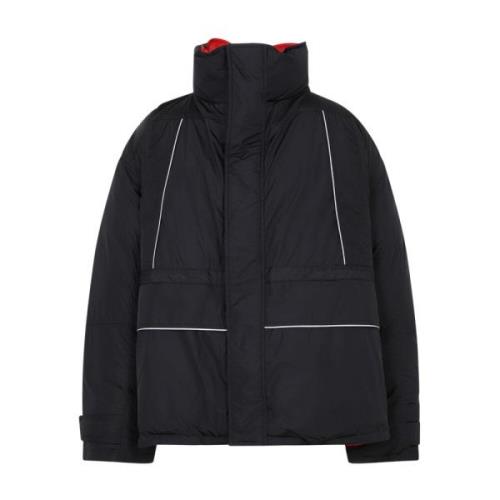 Zwarte Parka Jas Aw23 Balenciaga , Black , Heren