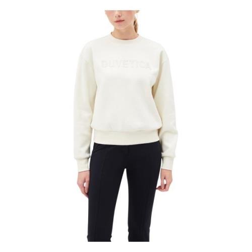 Licht Crème Sweatshirt Aw24 Duvetica , Beige , Dames