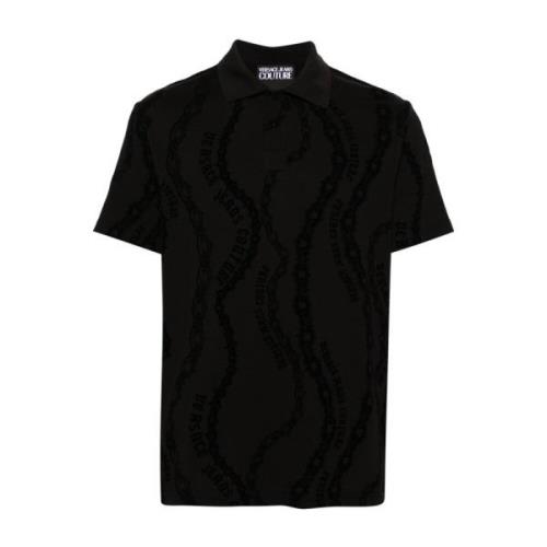 Zwarte T-shirts & Polos Aw24 Versace Jeans Couture , Black , Heren