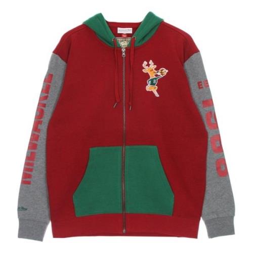 NBA Scarlet Zip Hoodie Mitchell & Ness , Multicolor , Heren