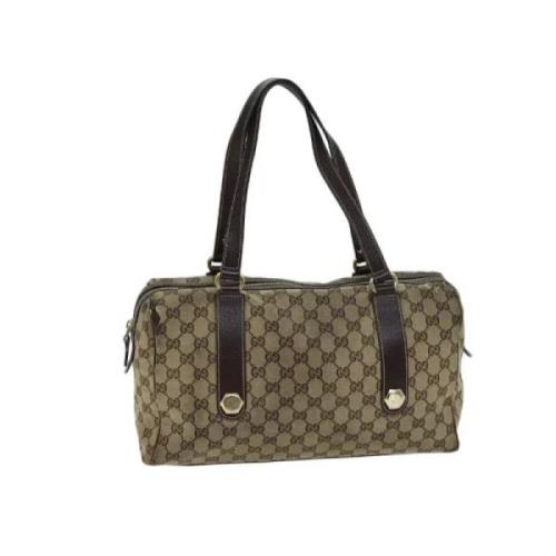 Pre-owned Canvas gucci-bags Gucci Vintage , Beige , Dames