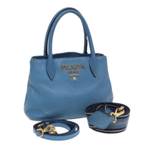 Pre-owned Leather prada-bags Prada Vintage , Blue , Dames