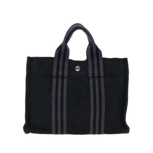 Pre-owned Cotton handbags Hermès Vintage , Black , Dames