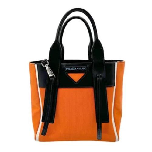 Pre-owned Canvas prada-bags Prada Vintage , Orange , Dames