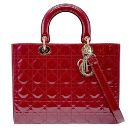 Pre-owned Leather dior-bags Dior Vintage , Red , Dames